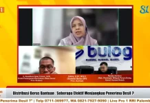 Data Tunggal Sosial Ekonomi Jadi Acuan Bantuan Pangan Sumsel