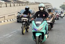 Konvoi Komunitas Honda di Palembang Bagikan 1.000 Masker Gratis