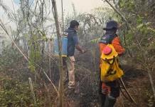 Empat Titik Api di Muara Kuang Berhasil Dipadamkan