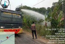 Gempur Asap, Rantis AWC Polres Ogan Ilir Diterjunkan Padamkan Karhutla