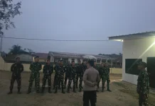 Perkuat Pemadaman Karhutla, 15 Personel TNI Kodim OKI BKO di Muara Kuang