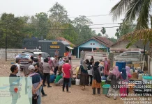 Kemarau Panjang Picu Kekeringan di Ogan Ilir, Polres Salurkan Bantuan Air Bersih