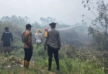 Cegah Karhutla, Polres Ogan Ilir Patroli Bersama Warga di Daerah Rawan Api