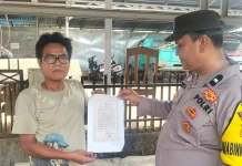 Polsek Betung Ingatkan Warga Taja Raya II Bahaya Karhutla