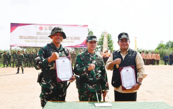 Percepat Pembangunan, Pangdam ll/Sriwijaya Resmi Tutup TMMD ke-27 Banyuasin