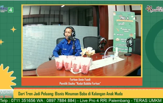 Kedai Bubble Farhan Bertahan di Tren Minuman Boba