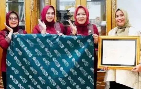 Batik Motif Nanas Prabumulih Resmi Miliki Hak Cipta