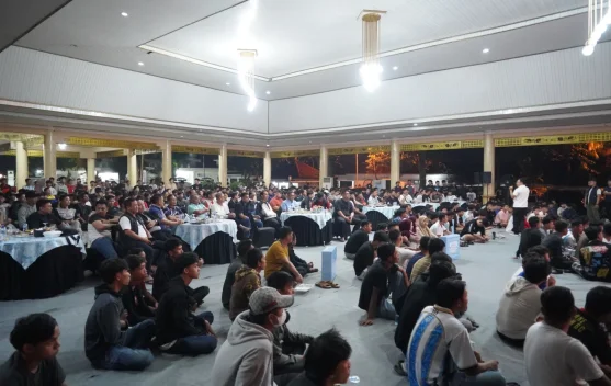 Warga OKI Nobar Final Piala Dunia di Rumdin Bupati