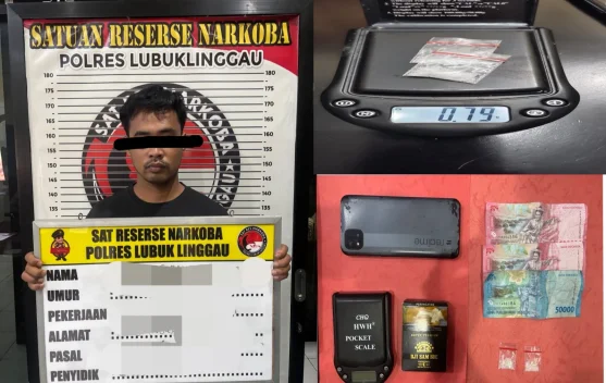 Polres Lubuk Linggau Ringkus Pengedar Sabu, 0,79 Gram Barang Bukti Disita