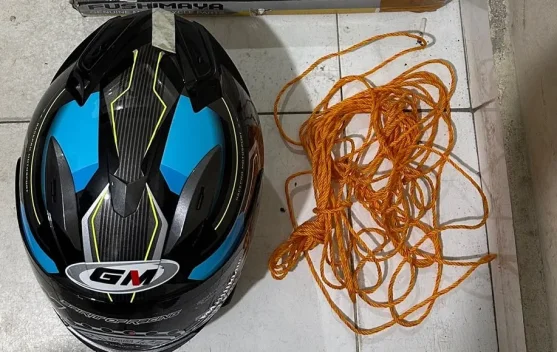 Tim Rajawali Polsek Tanjung Raja Amankan Pelaku Pencurian Toko Helm