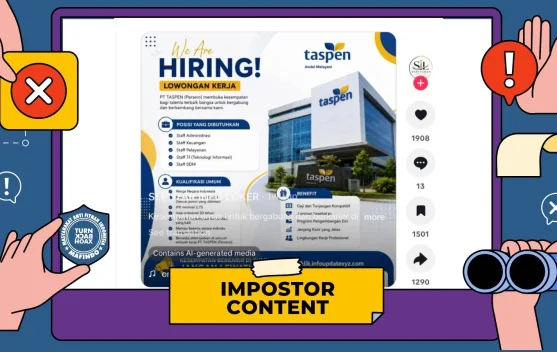 Cek Fakta, Hoaks Pendaftaran Lowongan Kerja PT Taspen
