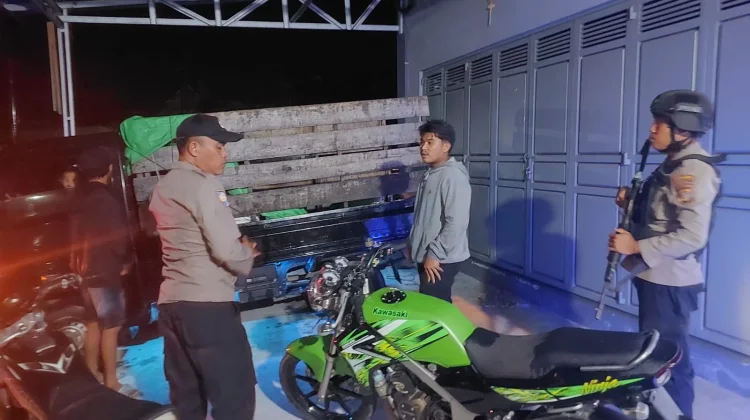 Patroli Biru Polsek Torue Jaga Kondusifitas Malam Ramadhan