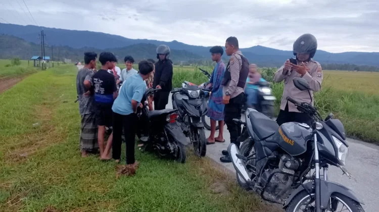 Polsek Bolano Lambunu Razia Balapan Liar Subuh Meresahkan