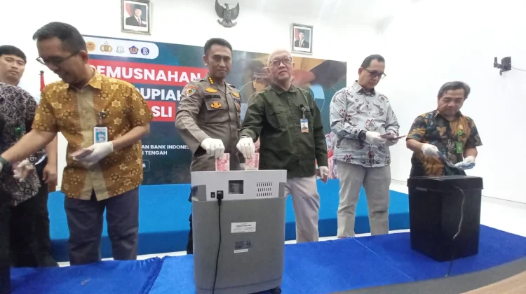 BI Sulteng Musnahkan 3.274 Lembar Uang Tidak Asli
