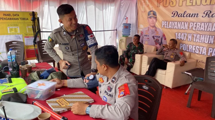Personil Pos Pengamanan Towua Palu Mendapat Pelayanan Pemeriksaan Kesehatan