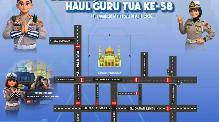 Polresta Palu Lakukan Rekayasa Lalu Lintas Menjelang Haul Guru Tua