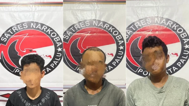 Satresnarkoba Polresta Palu  Menangkap Tiga Pelaku Narkoba Jenis Sabu