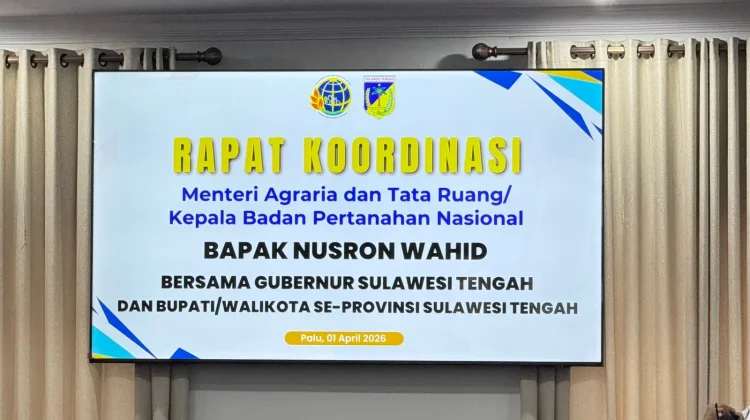 Hadiri Rakor ATR/BPN, Bupati Touna Dukung Pembatasan Alih Fungsi Lahan
