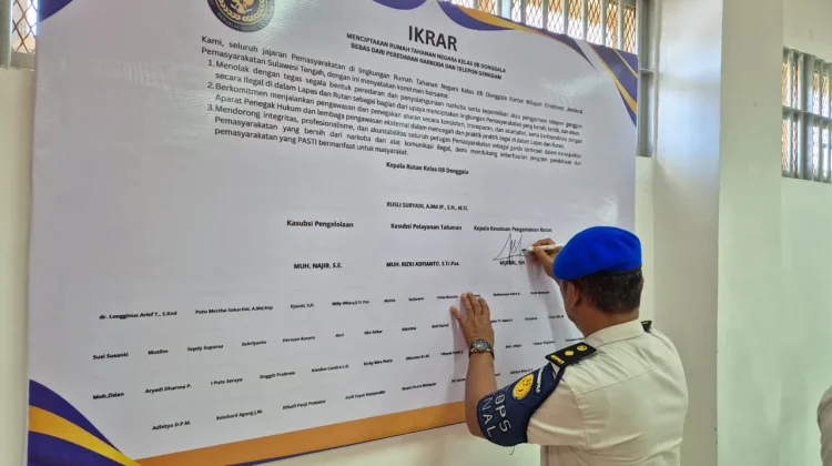 Rutan Donggala Deklarasikan Anti Narkoba dan Telepon Genggam