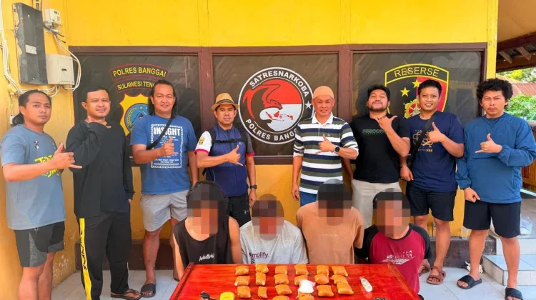 Polres Banggai Amankan Empat Pelaku, Sita 1,1 Kg Sabu dari Jaringan Peredaran