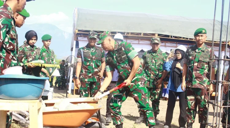 Pangdam 23 PW Letakkan Batu Pertama Brigif TP 30/KN dan Yonif TP 873/MM di Sigi