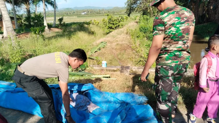 Pria di Parimo Ditemukan Tewas di Selokan Desa Beringin Jaya