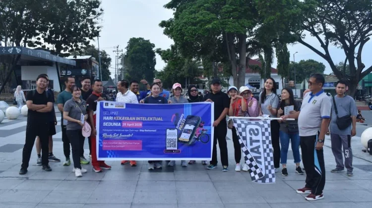 Kanwil Kemenkum Sulteng Kampanyekan Kesadaran KI di CFD Hari KI Sedunia
