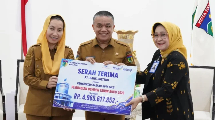 Terima Dividen Bank Sulteng, Pemkot Palu Dapat Kucuran Rp4,9 Miliar