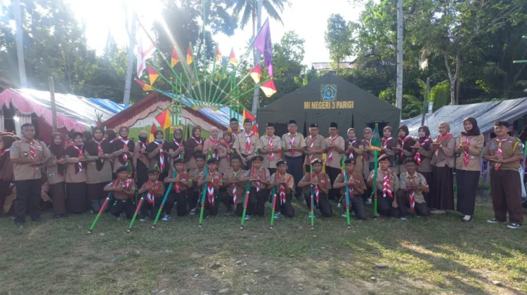 400 Siswa Ikuti Kemah Dakwah Pramuka KKGMI Wilayah III Parigi