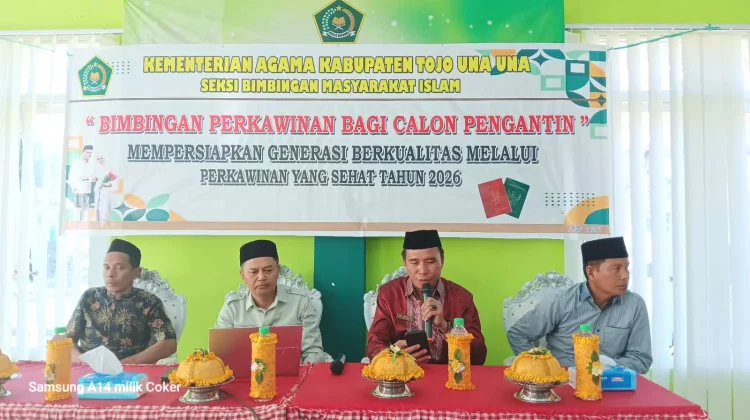 Kakan Kemenag Touna Harap Terwujud Keluarga Sakinah Melalui Bimwin Catin