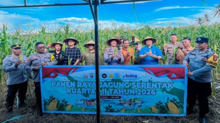 Polres Banggai Panen Raya Jagung