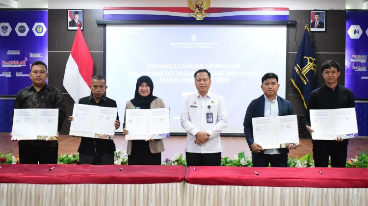 Perkuat Akses Keadilan Desa, Kemenkum Sulteng Teken Addendum bersama PBH