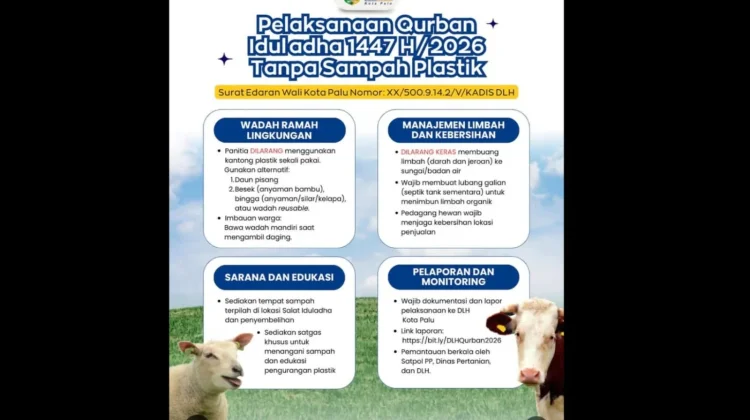 Idul Adha 1447 H, Pemkot Palu Gaungkan Kurban tanpa Sampah Plastik