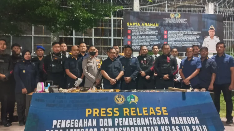 Wujudkan Lapas Bersinar, Lapas Kelas IIA Palu Geledah Kamar Wabin
