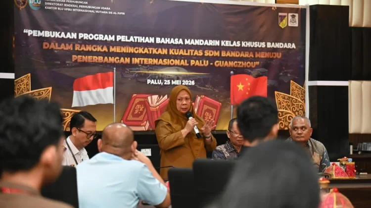 Perkuat SDM Bandara, Wagub Sulteng Buka Pelatihan Bahasa Mandarin