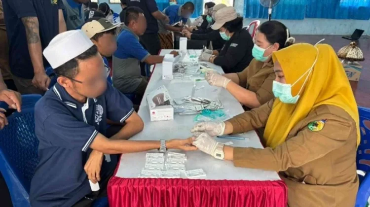 Cegah Penyakit Menular, Lapas Palu Gelar Skrining VCT Mobile