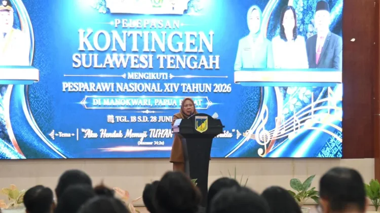 Wagub Sulteng Lepas Kontingen Pesparawi Nasional XIV,Optimistis Raih Juara