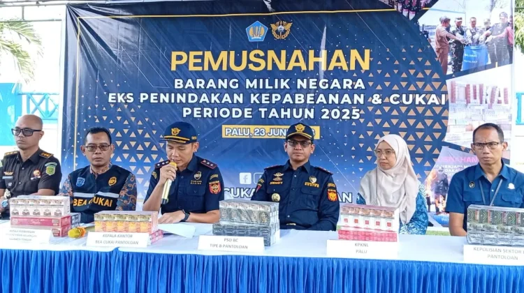 Bea Cukai Pantoloan Sudah Tindak 1,9 Juta Batang Rokok Ilegal hingga Juni 2026