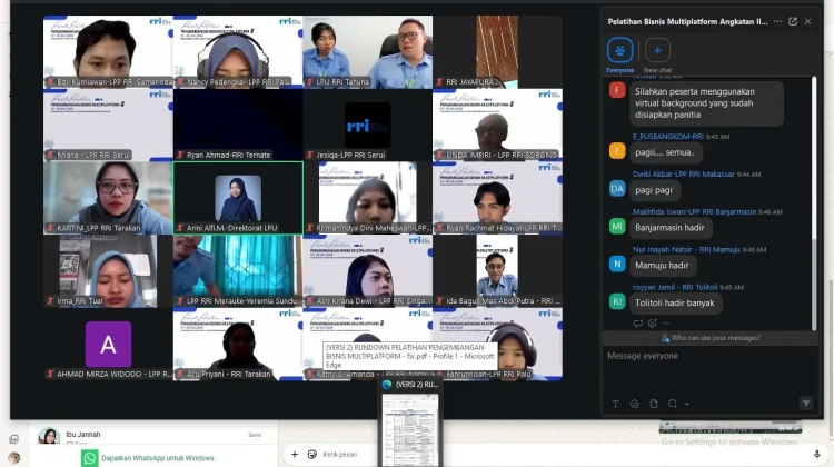 Direktur LPU LPP RRI Tutup Pelatihan Bisnis Multiplatform