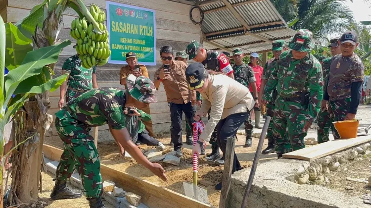 Peletakan Batu Pertama RTLH Tandai Dimulainya Sasaran Fisik Serbuan Teritorial