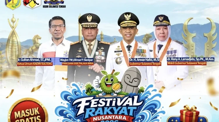 Festival Rakyat Nusantara 2026 Hadirkan Hiburan hingga Pasar UMKM di Palu