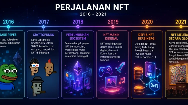 Jejak Sejarah NFT, Dari Eksperimen Blockchain hingga Mendunia