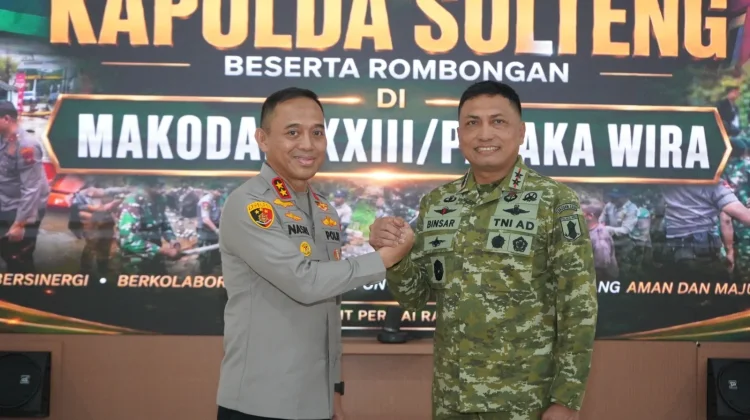 Polda Sulteng dan Kodam XXIII/Palaka Wira Perkuat Sinergitas Jaga Keamanan