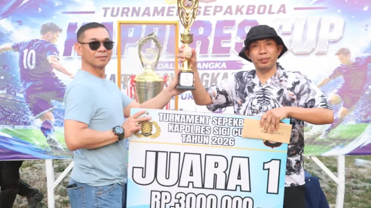 Tim Satres Narkoba Juarai Turnamen Sepak Bola Kapolres Cup Sigi