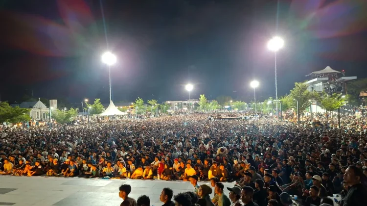 Ribuan Warga Padati Tiga Titik Nobar Semifinal Piala Dunia 2026 Kota Palu
