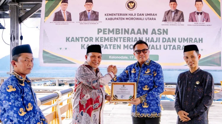 Bupati Morowai Utara Terima Penghargaan Dari Menteri Haji dan Umrah RI