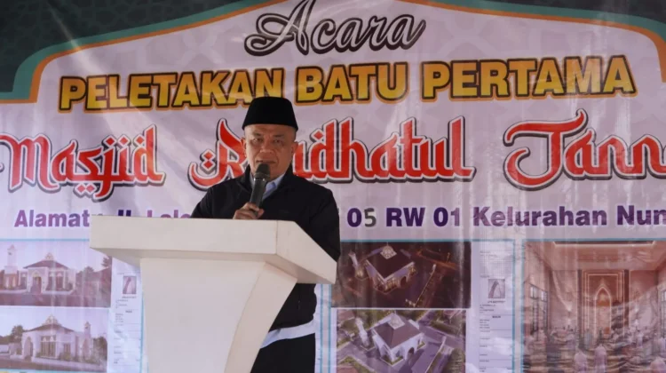 Peletakan Batu Pertama Masjid Raudhatul Jannah, Wali Kota Perkuat Kebersamaan