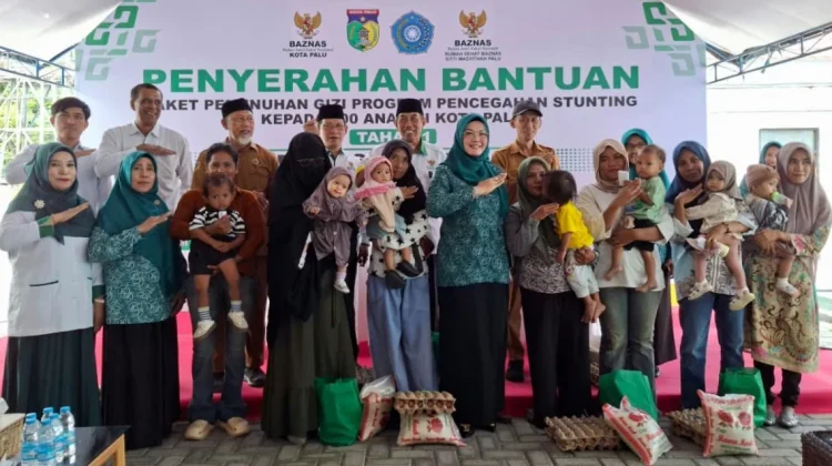 Pemkot dan Baznas Palu Salurkan 100 Paket Bantuan Pemenuhan Gizi Tahap Pertama