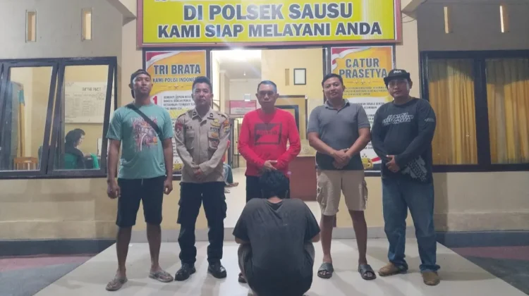 Polsek Sausu Tangkap Terduga Pelaku Pencurian Tiga Rumah di Balinggi Jati Parimo