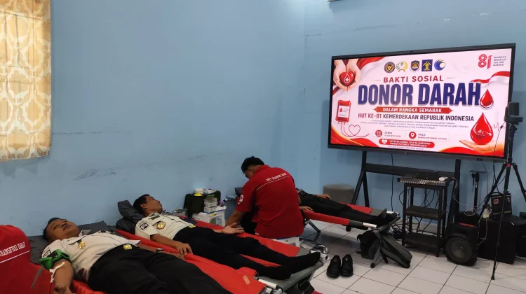 Ditjenpas Sulteng Sumbangkan 75 Kantong Darah untuk Masyarakat